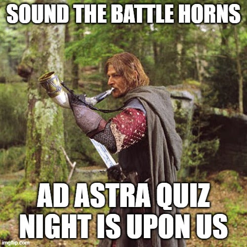 Ad Astra Quiz Night - 2nd January 2025